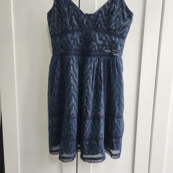 Revolve NBD Miley Dress Fit N Flare Navy Small - Picture 3 of 12